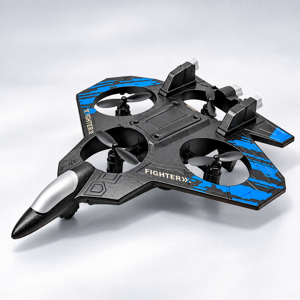 RC Fighter Drone – 2.4GHz Remote Control Flying Aircraft with Propeller Guards