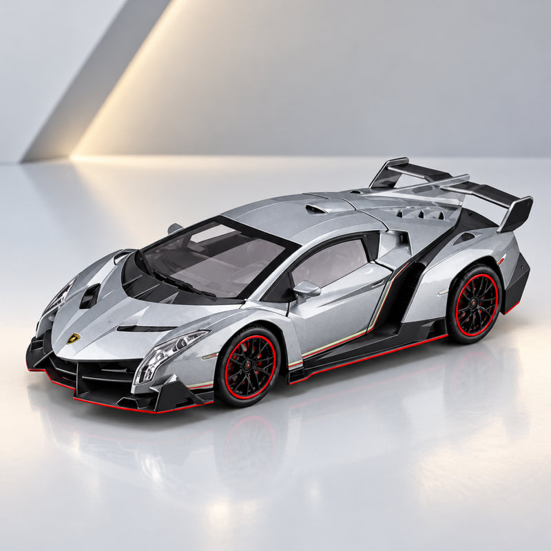 RC Lamborghini-Style Sports Car – 1:24 Scale Die-Cast Remote Control Car with Lights & Sound