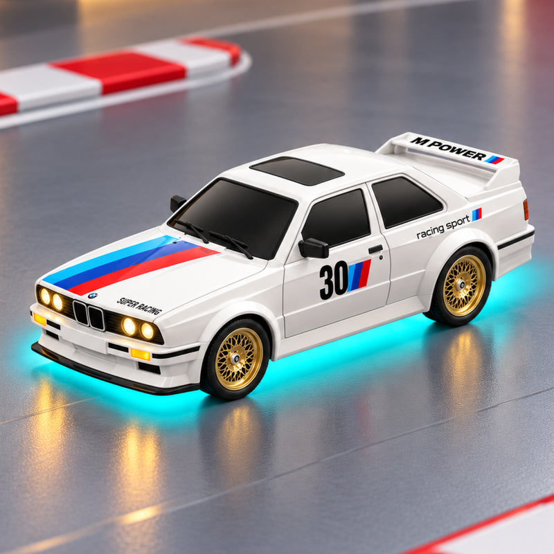 RC Retro Drift Racing Car – 1:16 Scale 4WD Remote Control Sports Car with Neon Lights