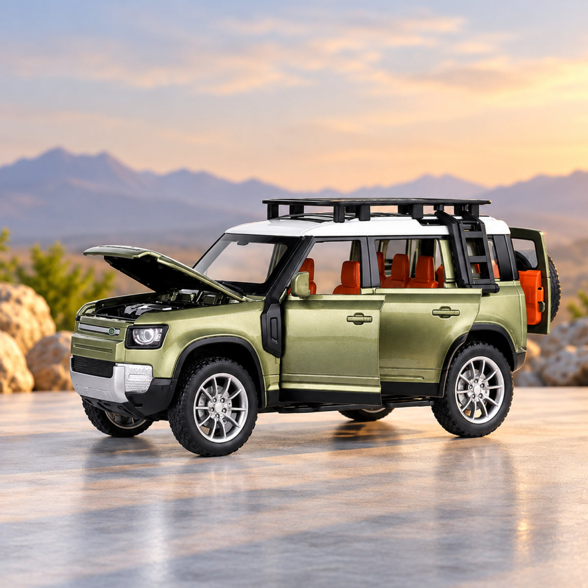 RC Die-Cast SUV – 2.4GHz Remote Control Off-Road Car with Lights, Opening Doors & Smoke Effect