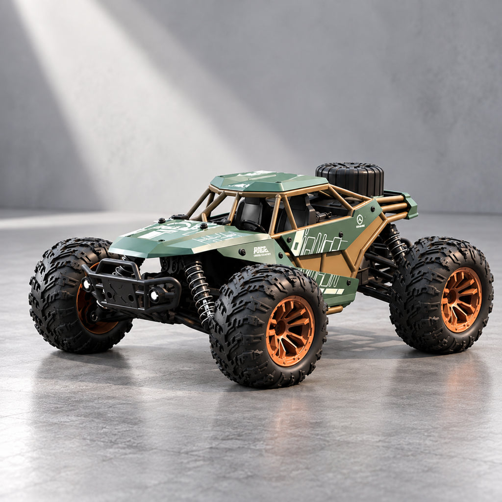 RC Off-Road Rock Crawler Truck – 4WD High-Speed Remote Control Monster Truck with LED Headlights