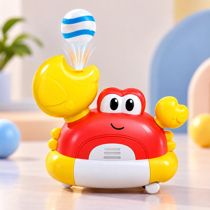 Blow-Up Ball Crab Toy – Musical Light-Up Bubble Blowing Crab