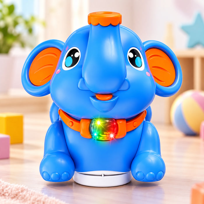 Blow Ball Elephant Toy – Musical Light-Up Moving Elephant