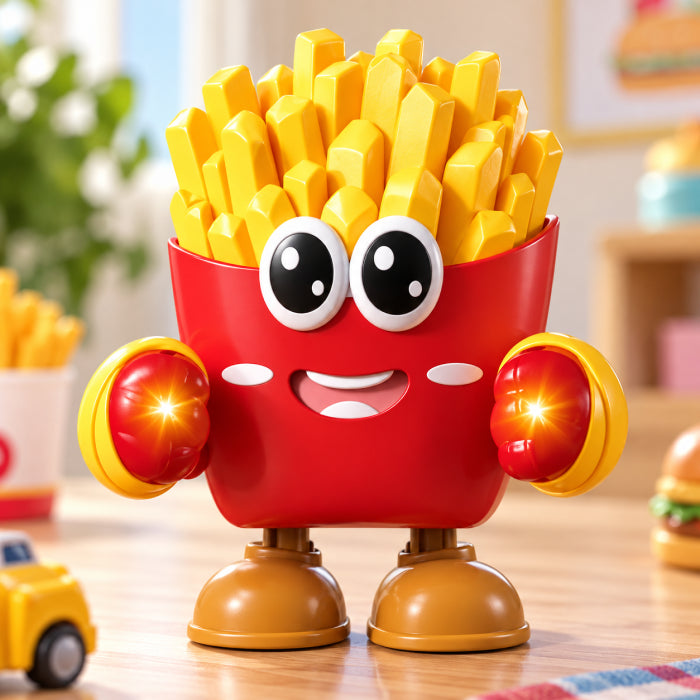 Dancing Boxing Fries Toy – Musical Light-Up Electric Dancing Toy