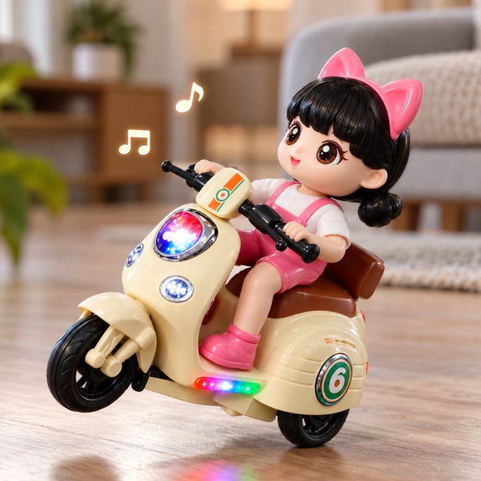 Cool Stunt Tricycle Toy – 360° Rotating Light & Music Scooter