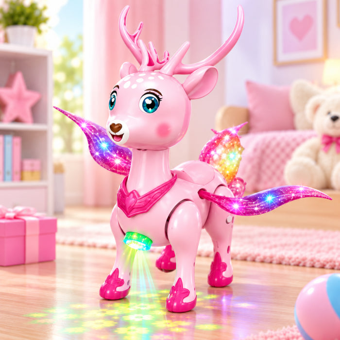 Lovely Deer Toy – Walking Musical Light-Up Dancing Deer