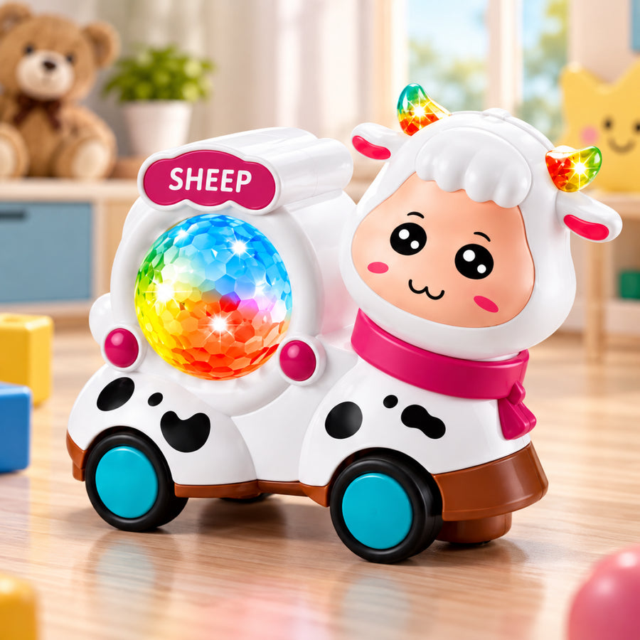 Two-Sided Animal Cow & Sheep – Musical Light-Up Toy