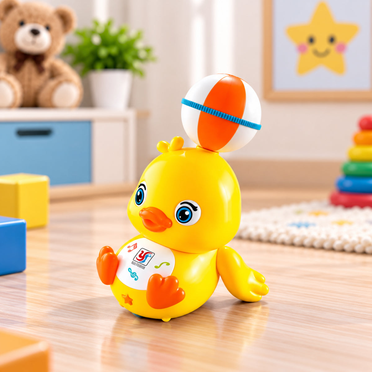 Stunt Head Duck – 360° Rotating Musical Light-Up Toy