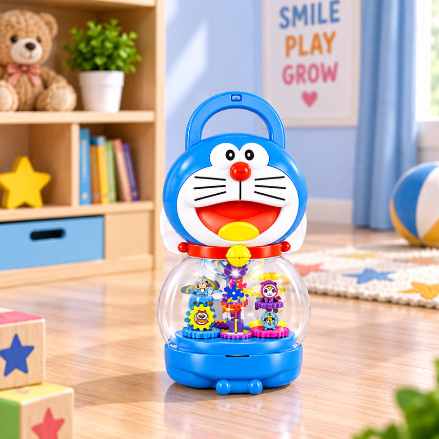 Doraemon Musical Saving Box – Light-Up Rotating Toy