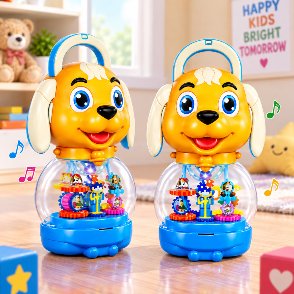 Puppy Musical Saving Box – Light-Up Rotating Toy