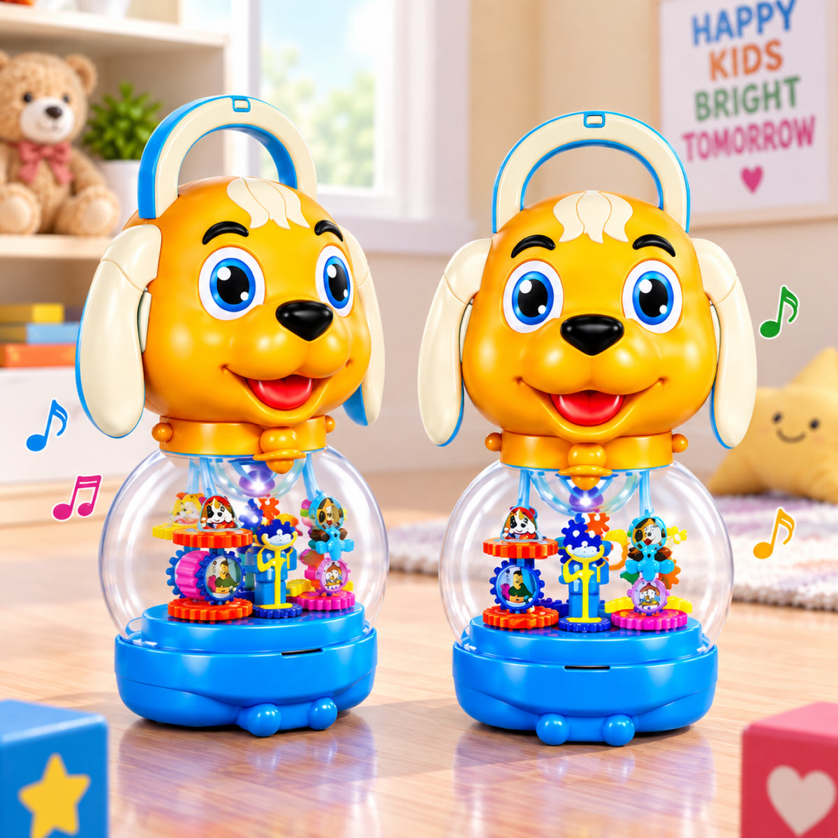 Puppy Musical Saving Box – Light-Up Rotating Toy