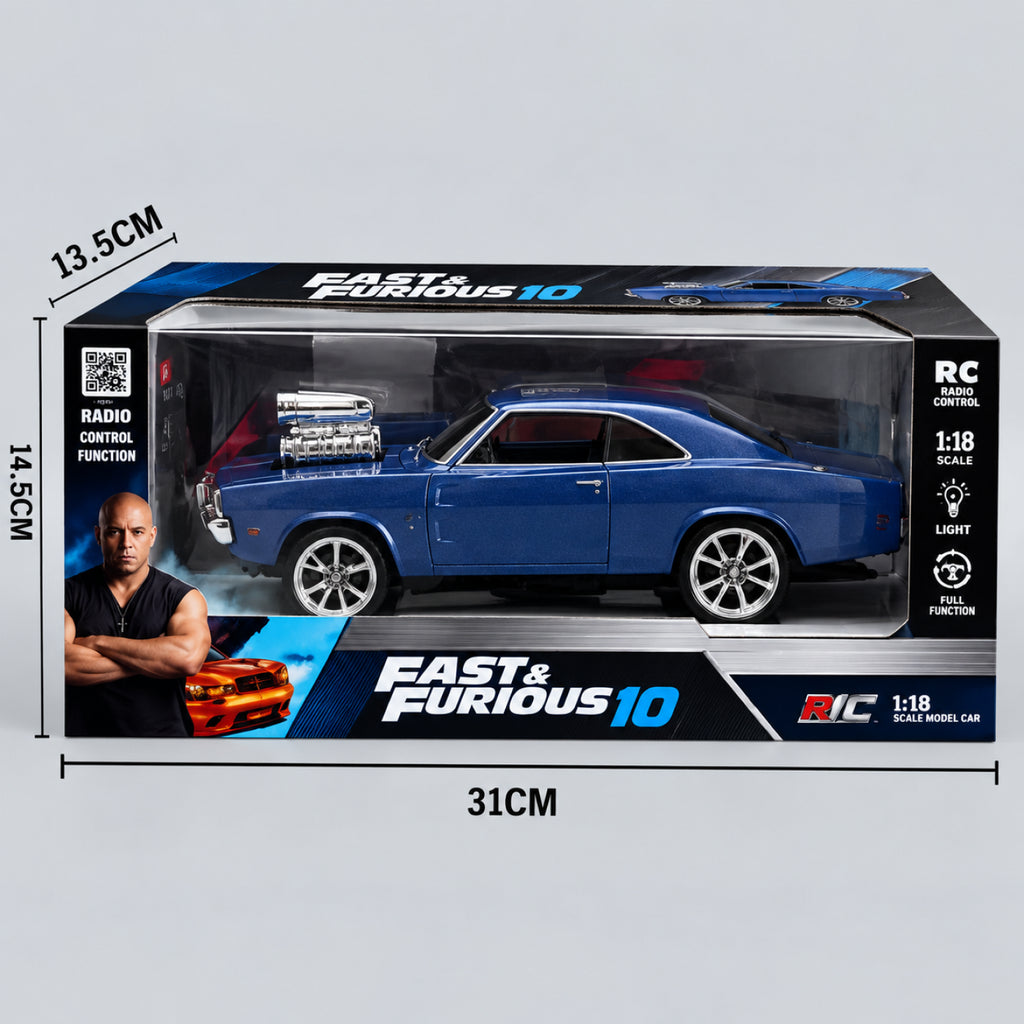 RC Muscle Car – 1:18 Scale Remote Control Sports Car with Exposed Engine
