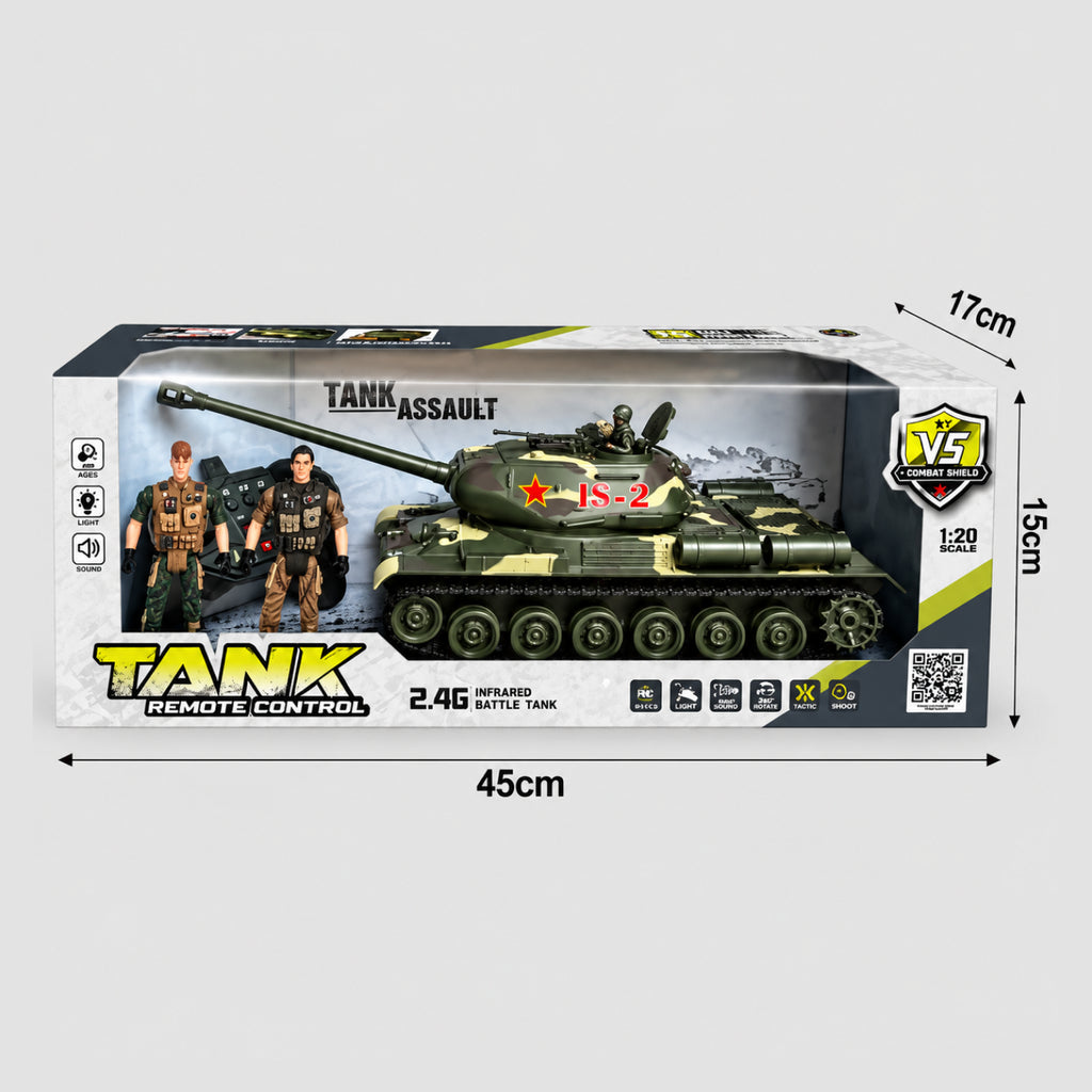 RC Battle Tank – 2.4GHz Remote Control Military Tank with Infrared Battle Function