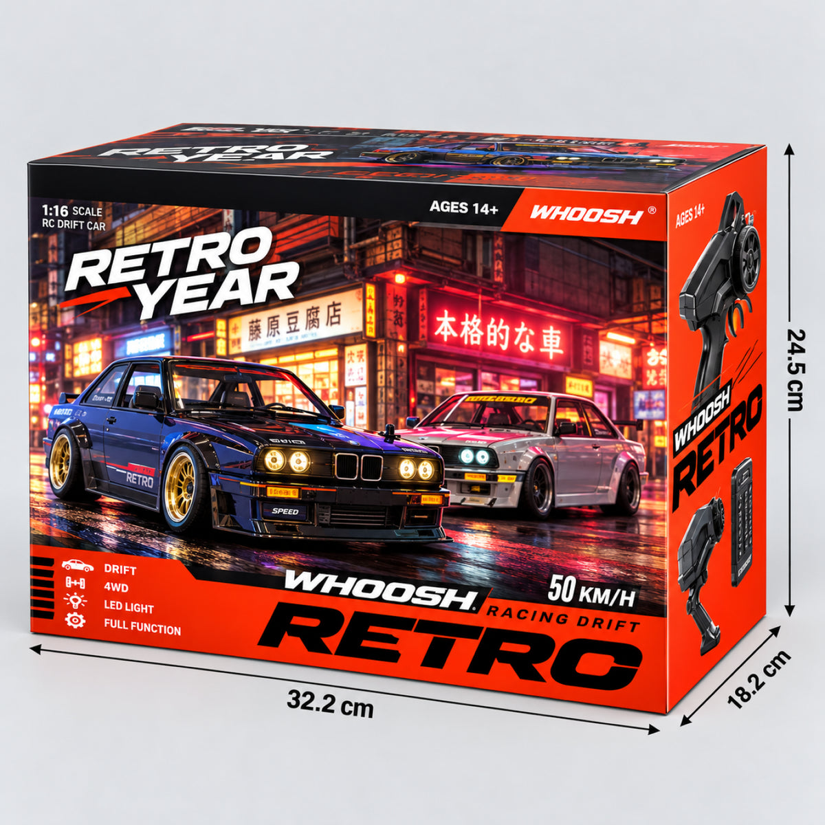 RC Drift Racing Car – 1:16 Scale 4WD Remote Control Sports Car with Proportional Control