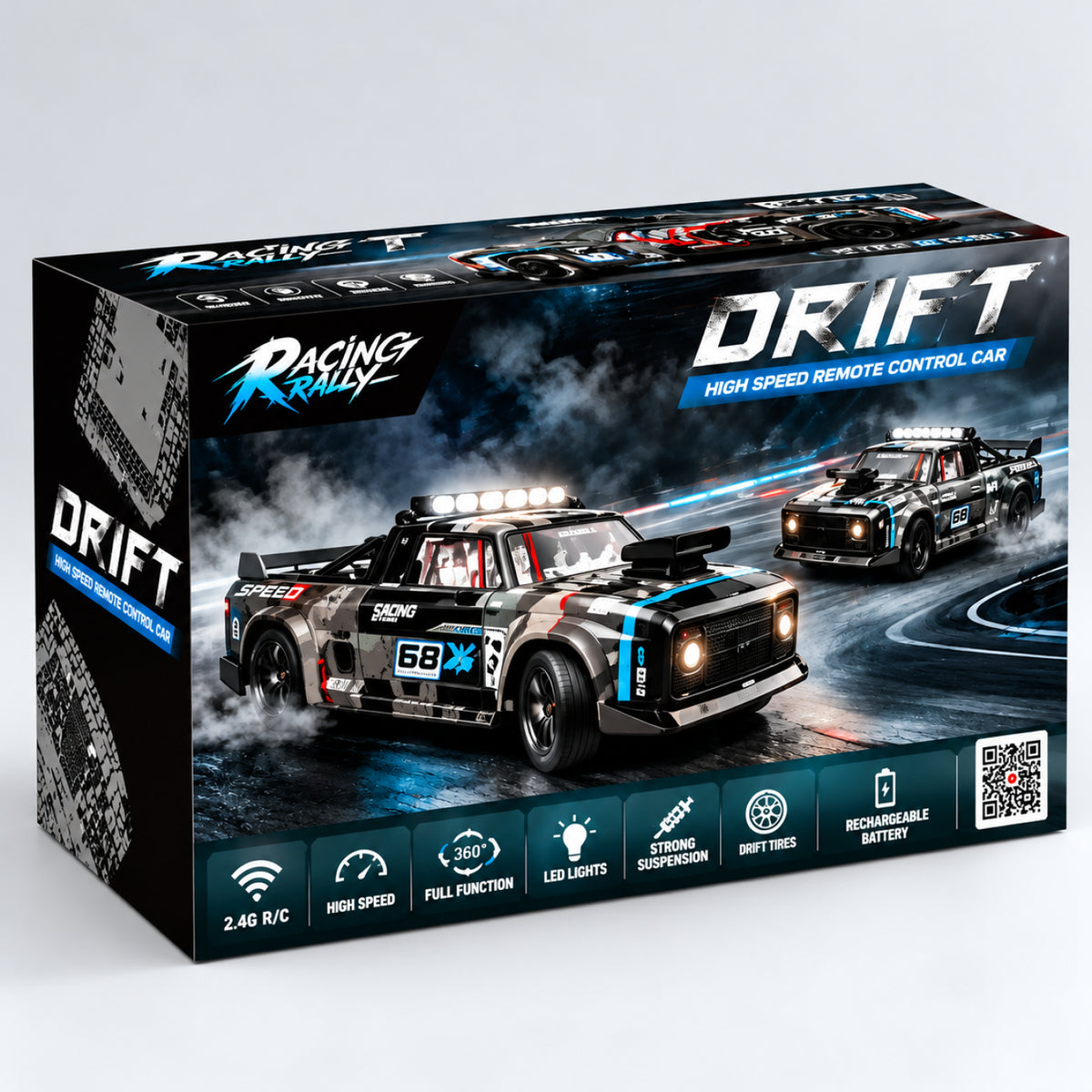 RC Drift Racing Truck – Remote Control Off-Road Racing Car with Sporty Body Design