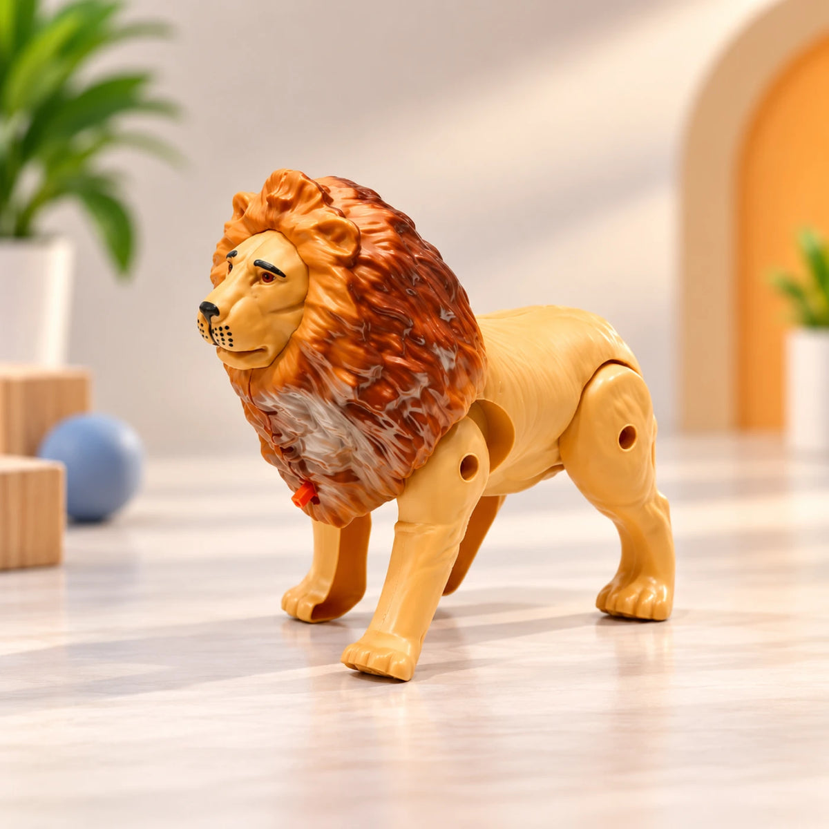 Electronic Cartoon Lion Toy – Walking & Roaring Animal Toy