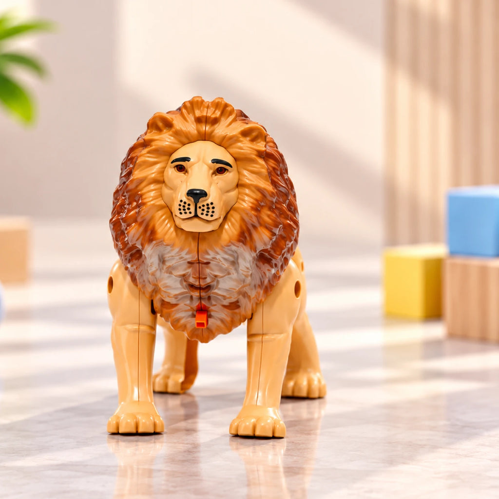 Electronic Cartoon Lion Toy – Walking & Roaring Animal Toy