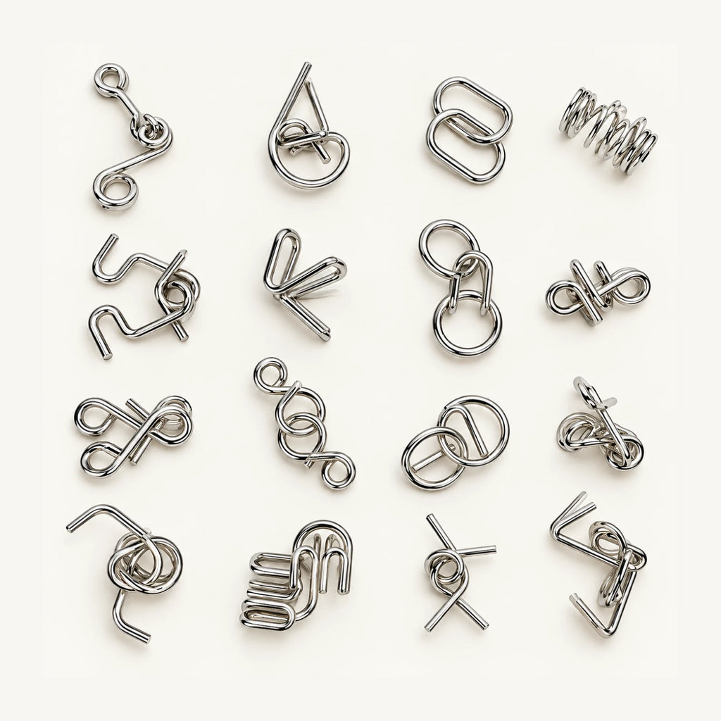 Metal Puzzle Set – Brain Teaser Challenge Game