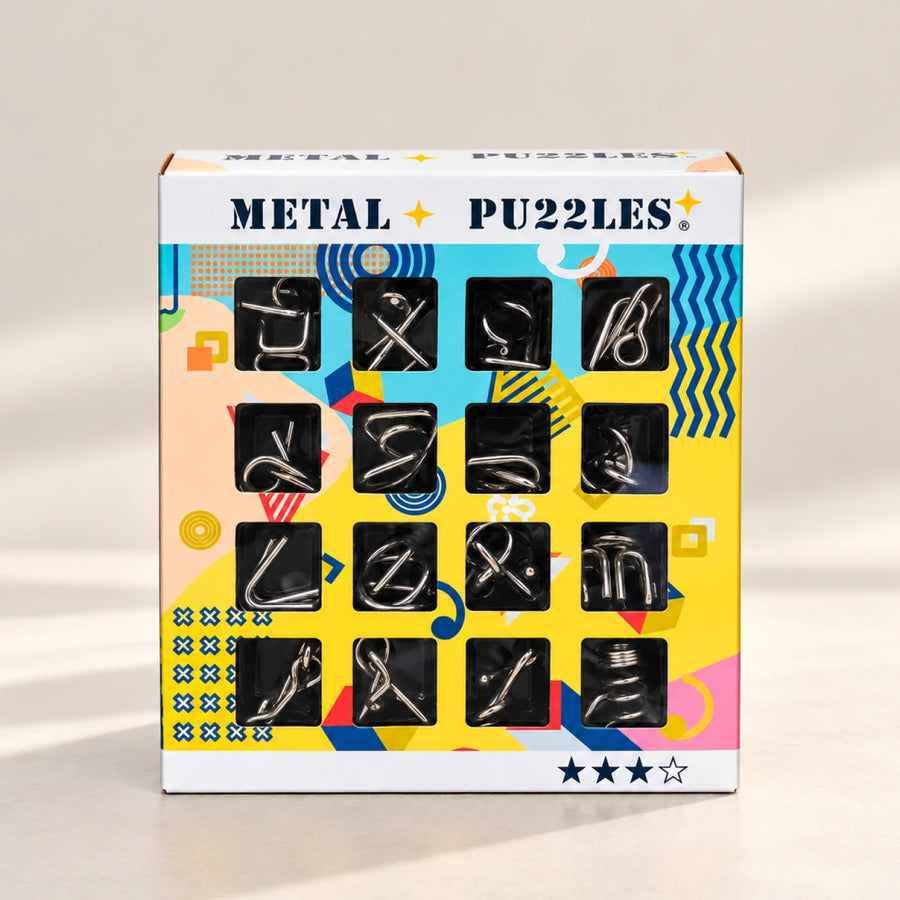 Metal Puzzle Set – Brain Teaser Challenge Game