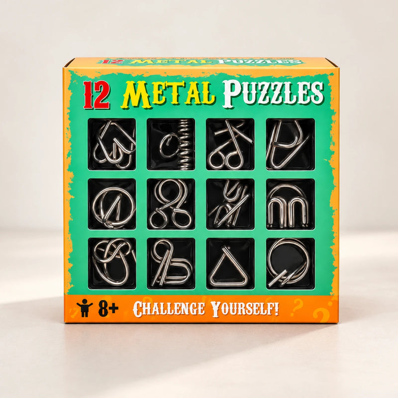 12 Metal Puzzles – Brain Teaser Puzzle Game