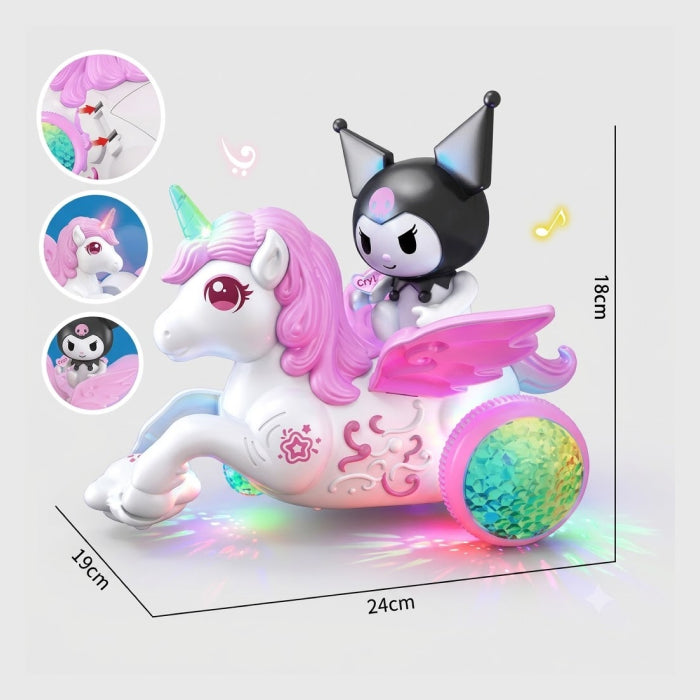Unicorn Stunt Pegasus Toy – Light-Up Musical Flying Horse
