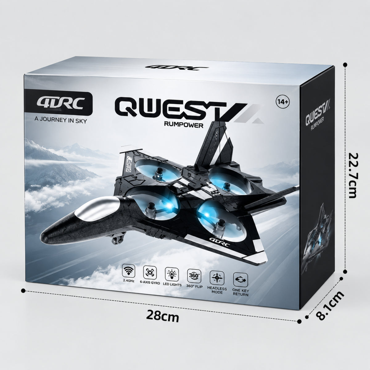 Quest RC Fighter Jet – Remote Control Flying Toy