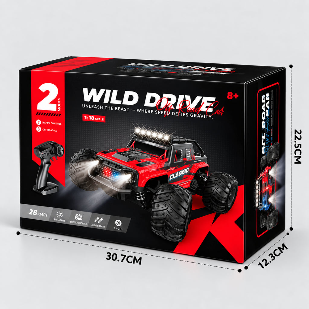 Wild Drive RC Monster Truck – 2.4GHz Remote & App Control