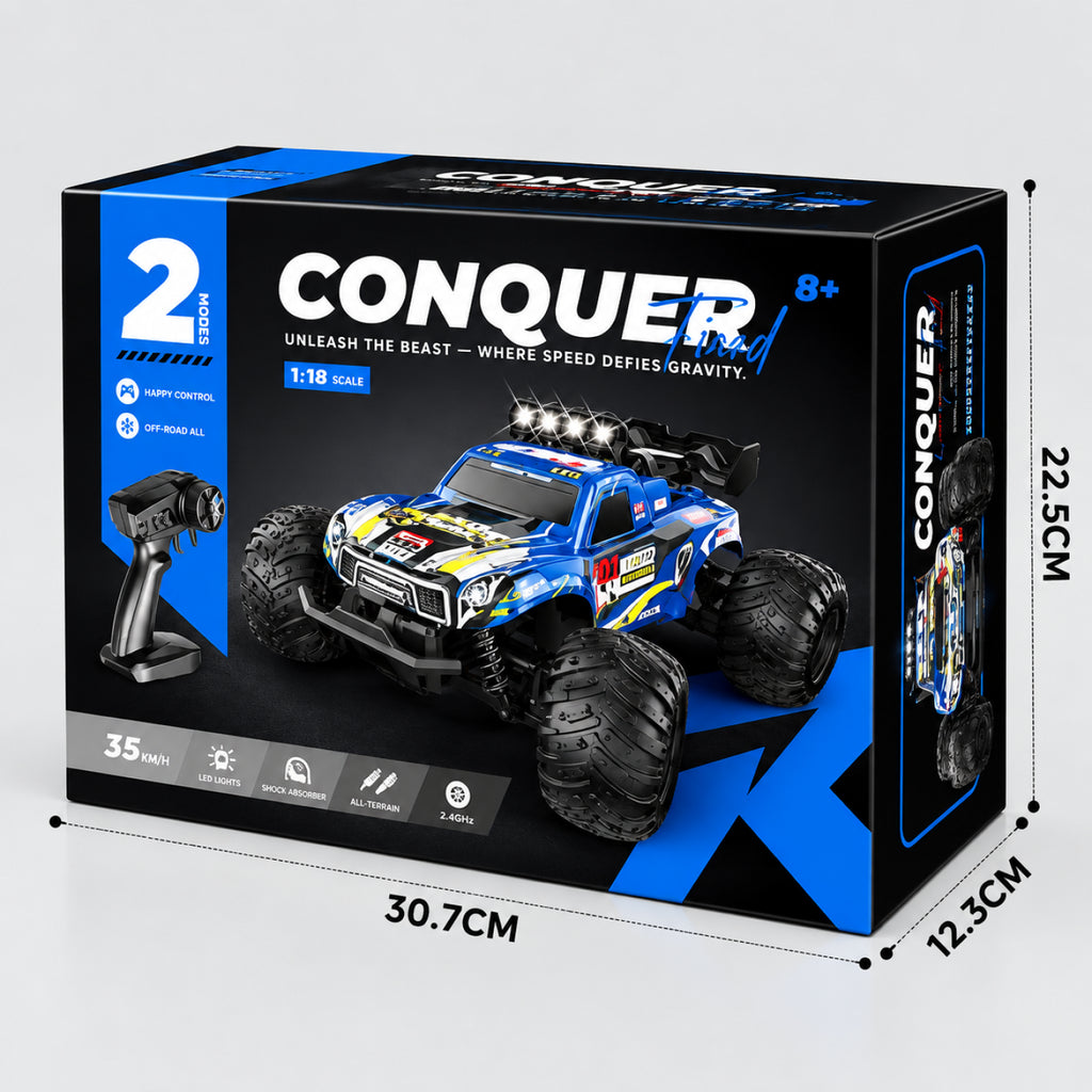 Conquer RC Monster Truck – 2.4GHz Remote & App Control