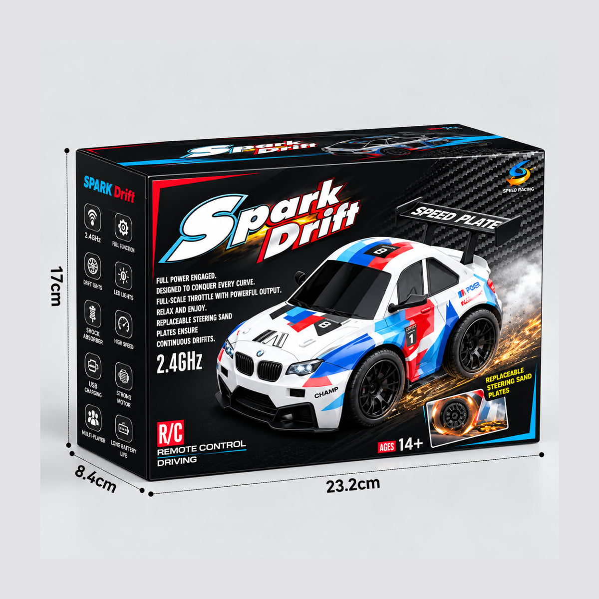 Spark Drift RC Racing Car – 2.4GHz Remote Control Drift Car