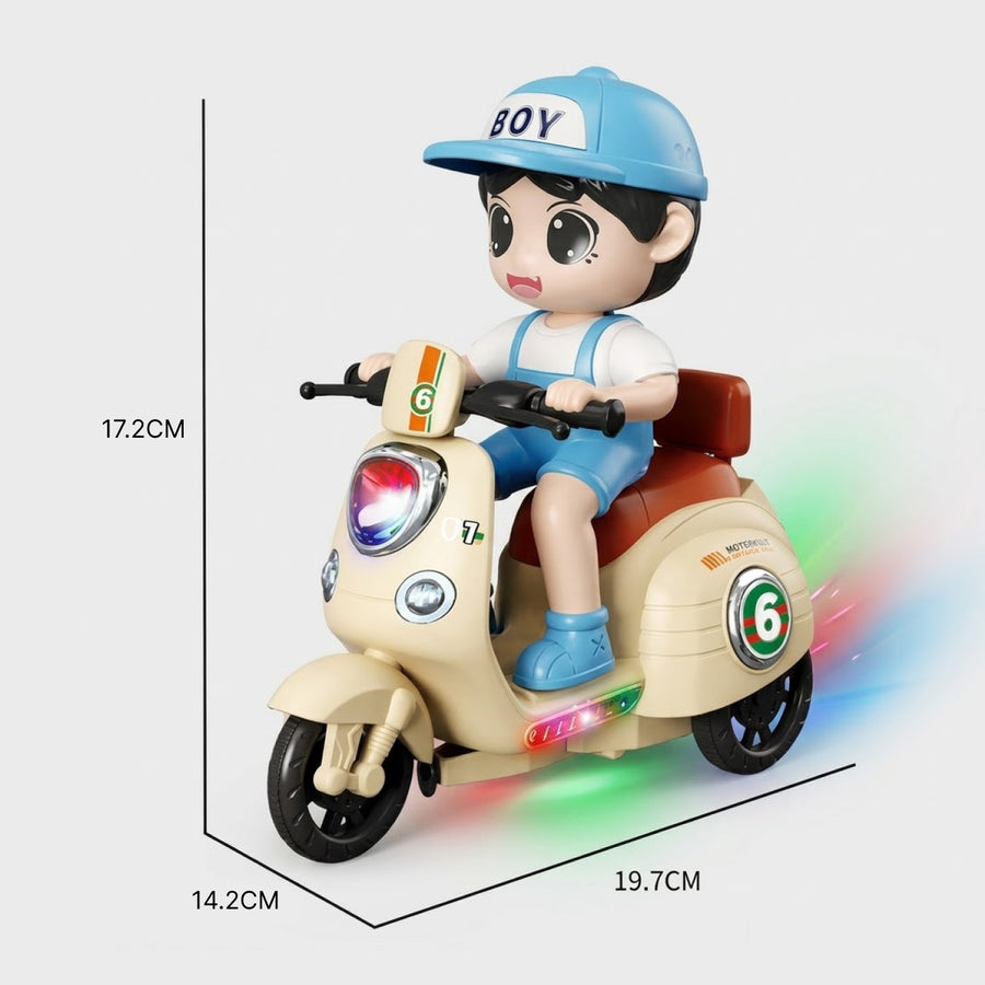 Cool Stunt Tricycle Toy – 360° Rotating Light & Music Scooter