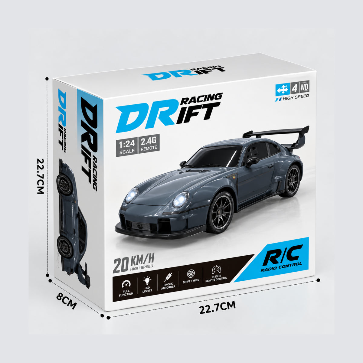 DR Racing Drift Car – 2.4GHz 4WD RC Sports Car