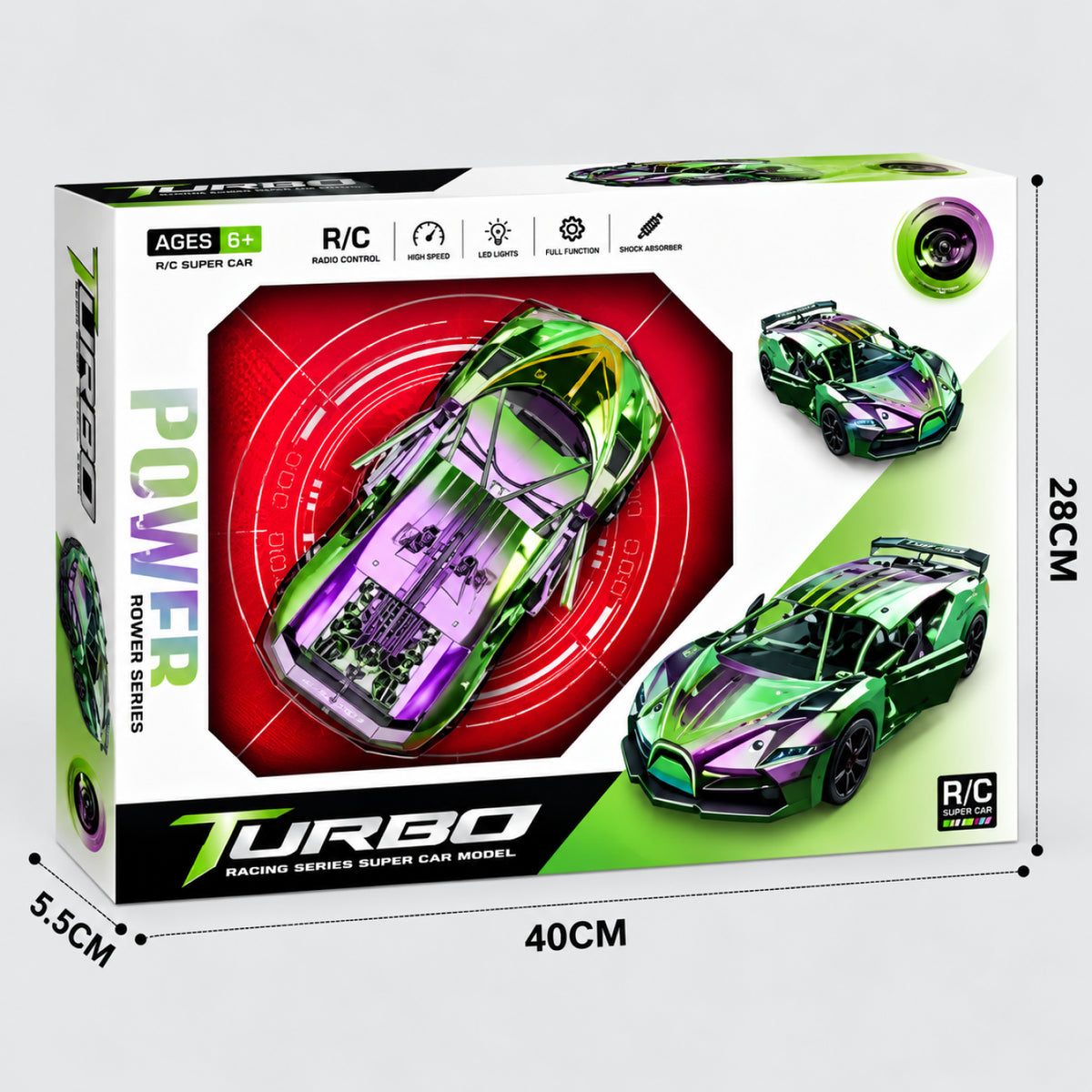 Turbo RC Sports Car – Rechargeable Remote Control Racing Car