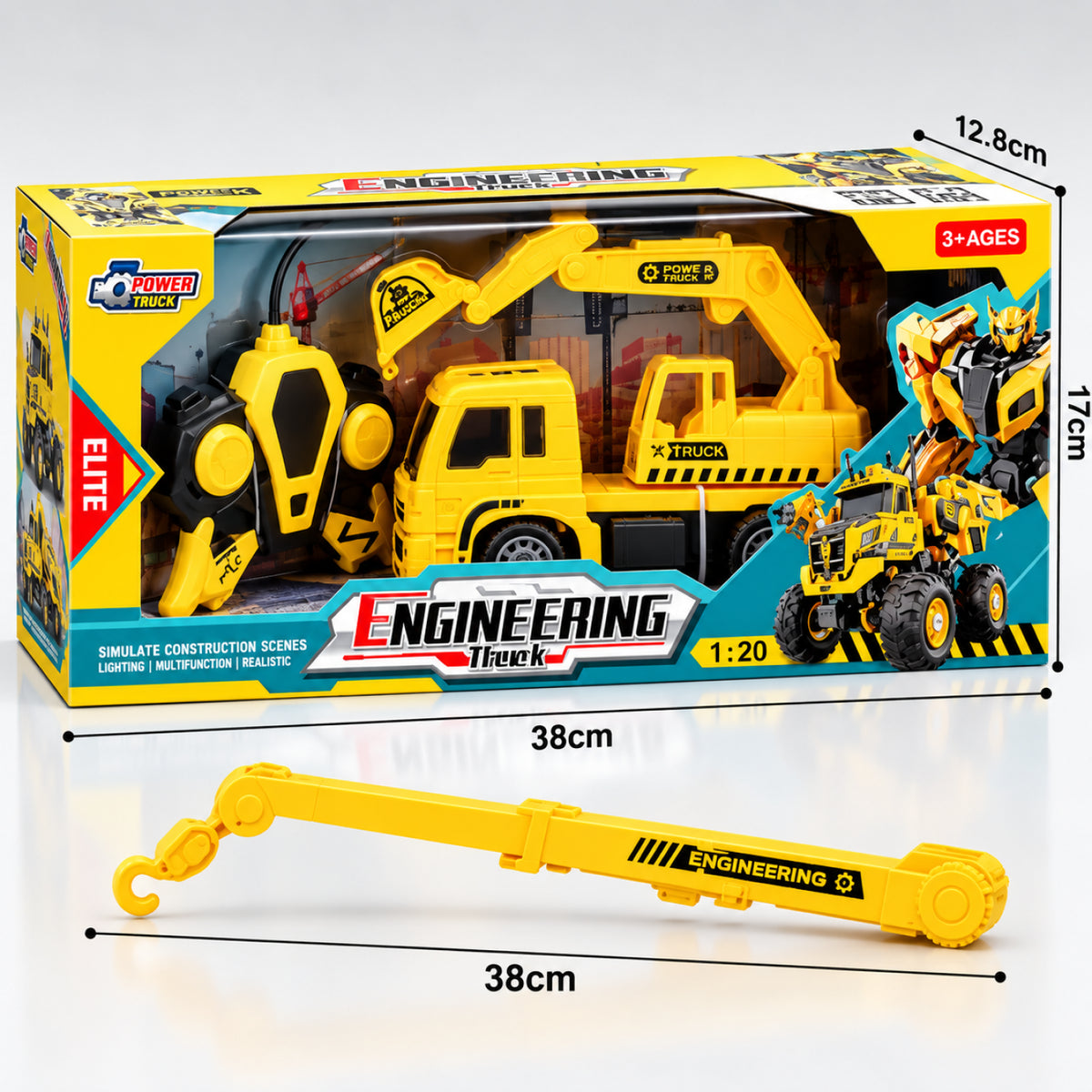Engineering Fleet RC Construction Truck – 1:20 Remote Control Toy