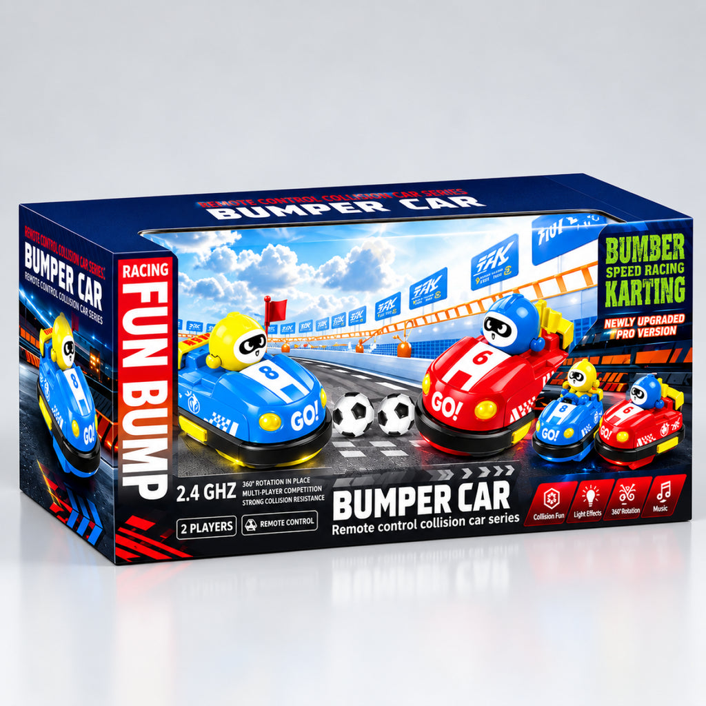 RC Bumper Car Racing Set – 2.4GHz Remote Control Battle Game