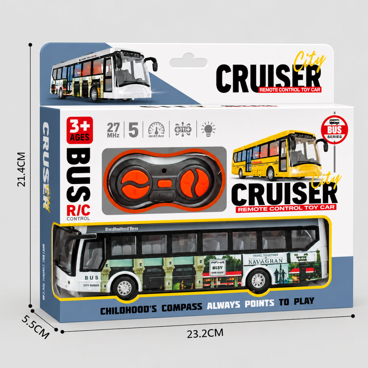 City Bus Cruiser – 27MHz 5-Channel RC Bus