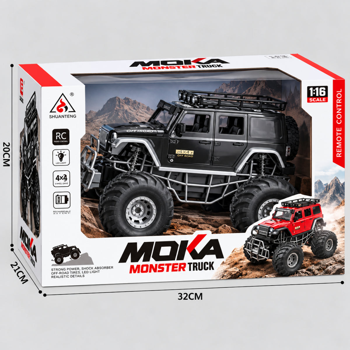 Moka Monster Truck – 2.4GHz RC Off-Road Monster Car