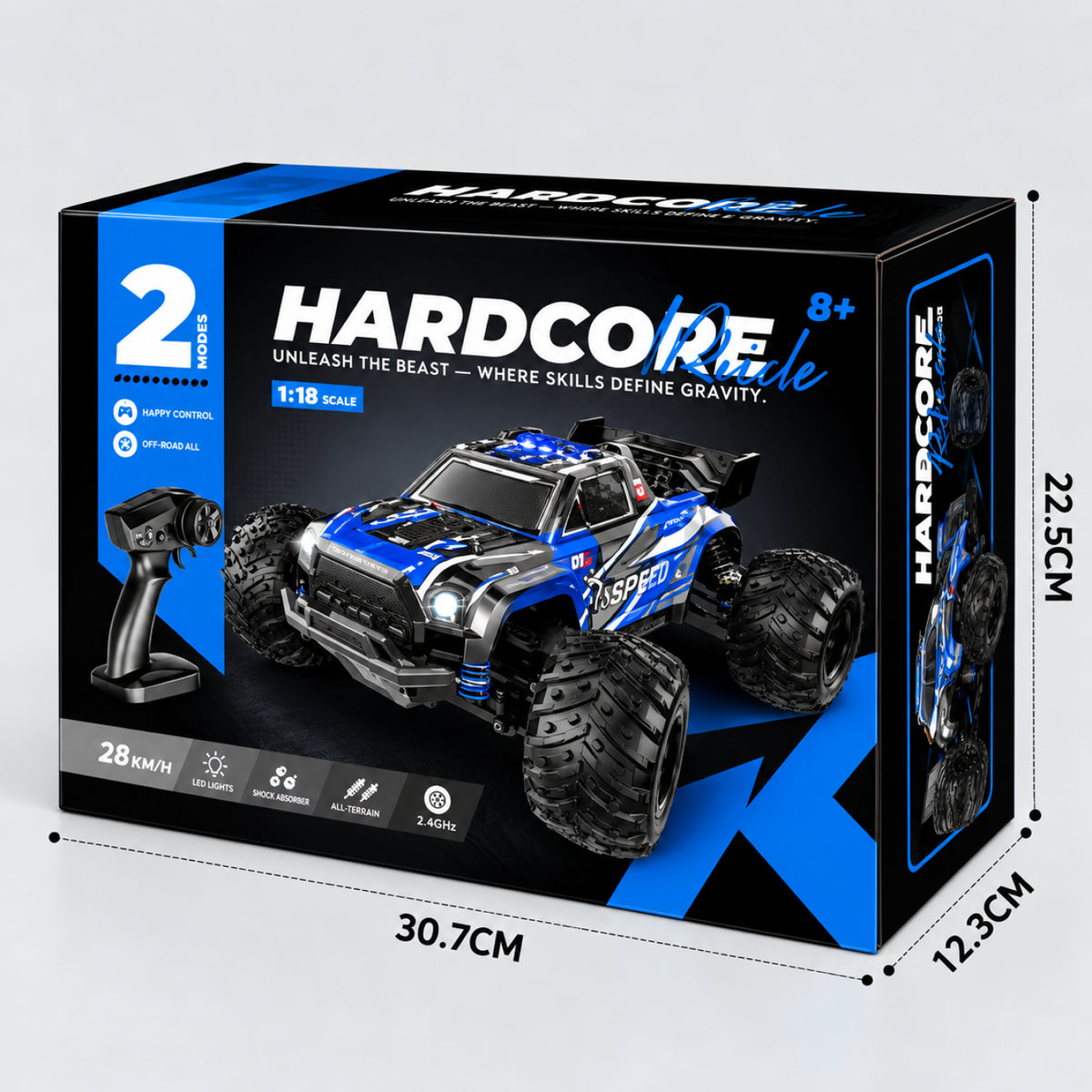 Hardcore RC Off-Road Truck – 2.4GHz App-Controlled Monster Car