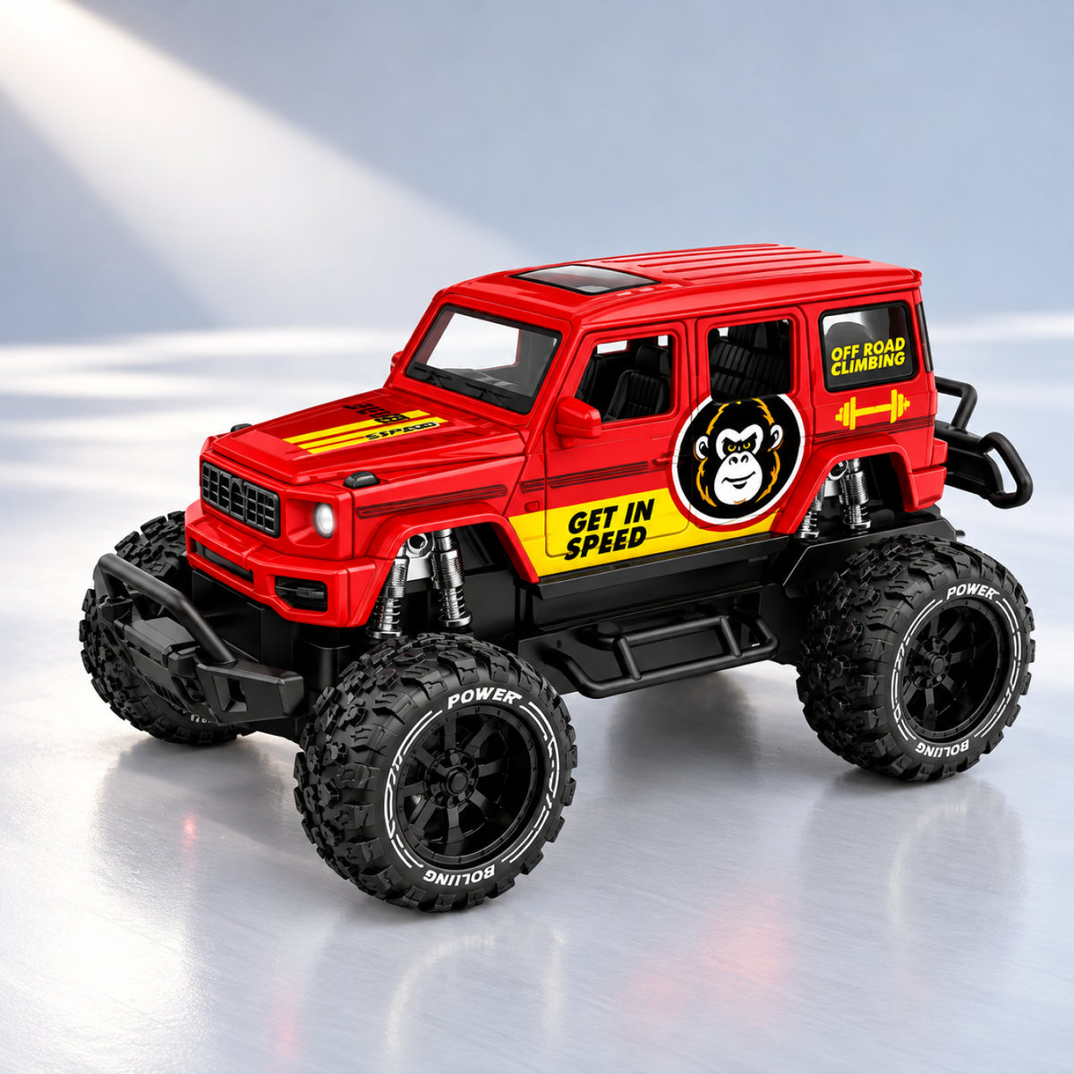 RC Off-Road Monster Jeep – 1:24 Scale Remote Control SUV with LED Lights & Smoke Effect