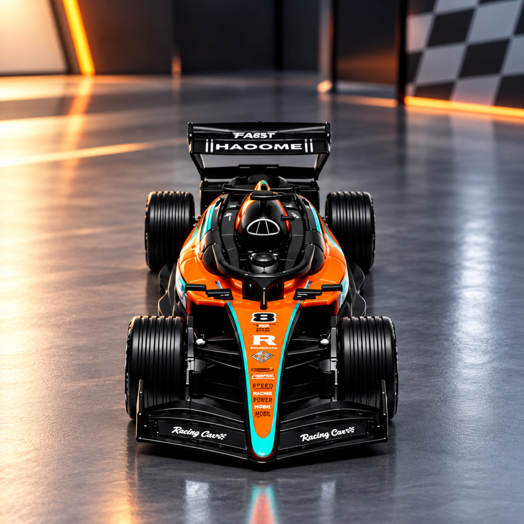 HTS Formula Racing RC Car – 1:18 Scale Remote Control Racing Car with LED Lights & Spray Smoke Effect