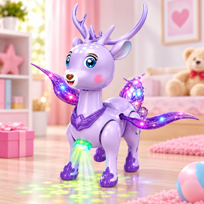 Lovely Deer Toy – Walking Musical Light-Up Dancing Deer