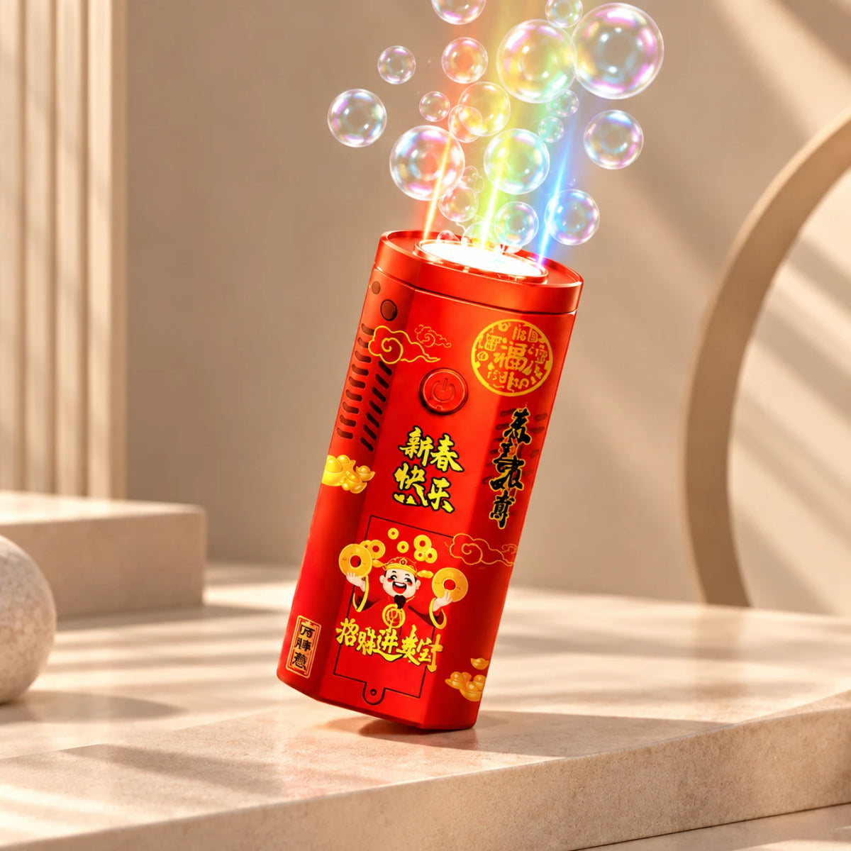 Rechargeable Bubble Machine – LED Bubble Blowing Toy