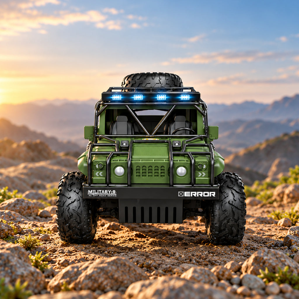 Military GroundX RC Off-Road Truck – 4CH Remote Control Toy