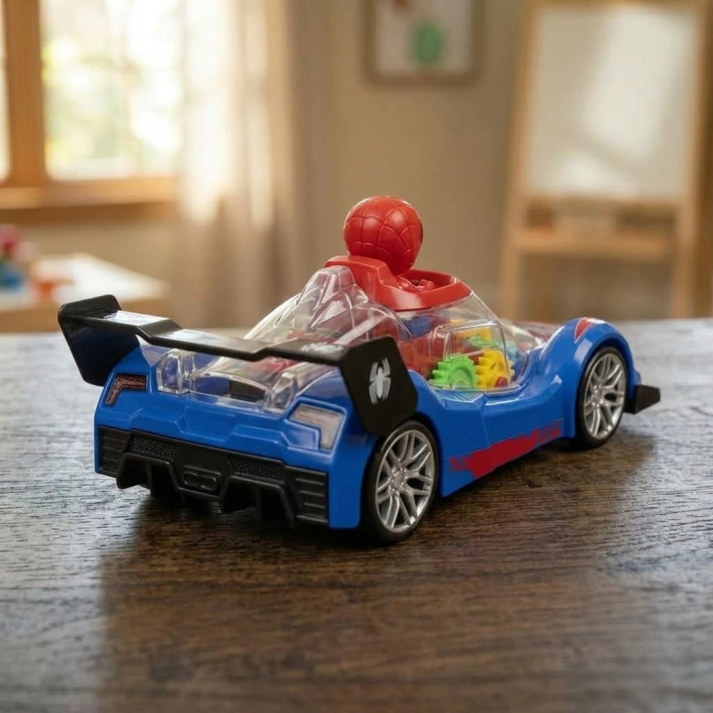 Spider Hero Universal Gear Car – Interactive Racing Toy