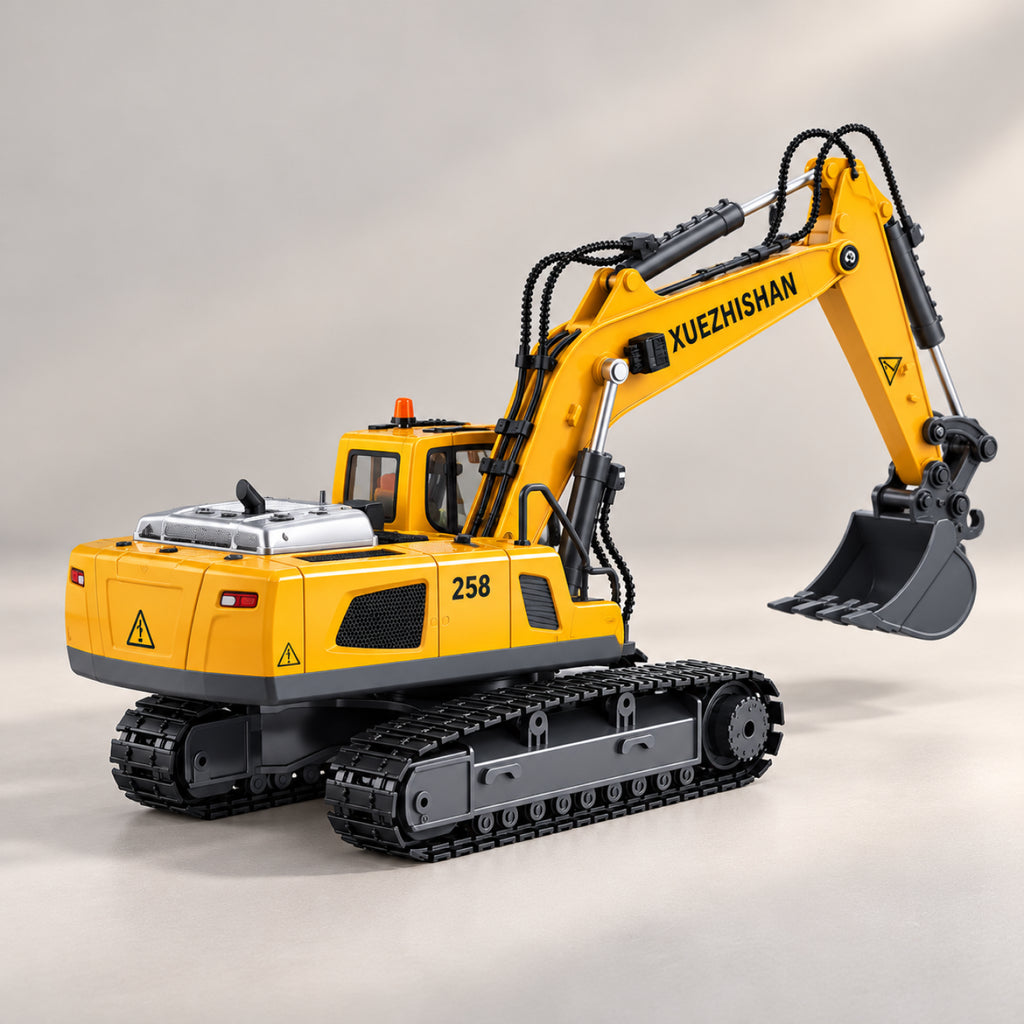 RC Excavator – 1:20 Scale Die-Cast Metal Remote Control Construction Vehicle