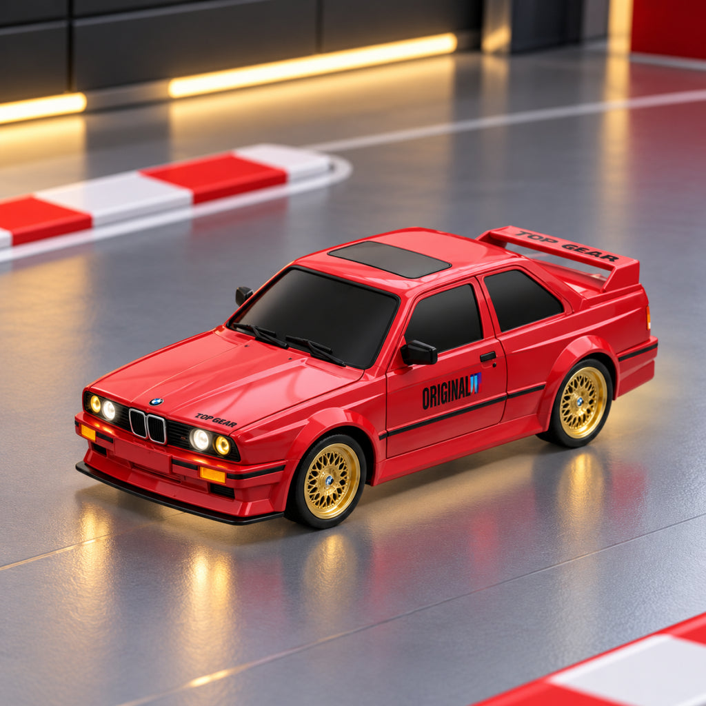 RC Retro Drift Racing Car – 1:16 Scale 4WD Remote Control Sports Car with Neon Lights