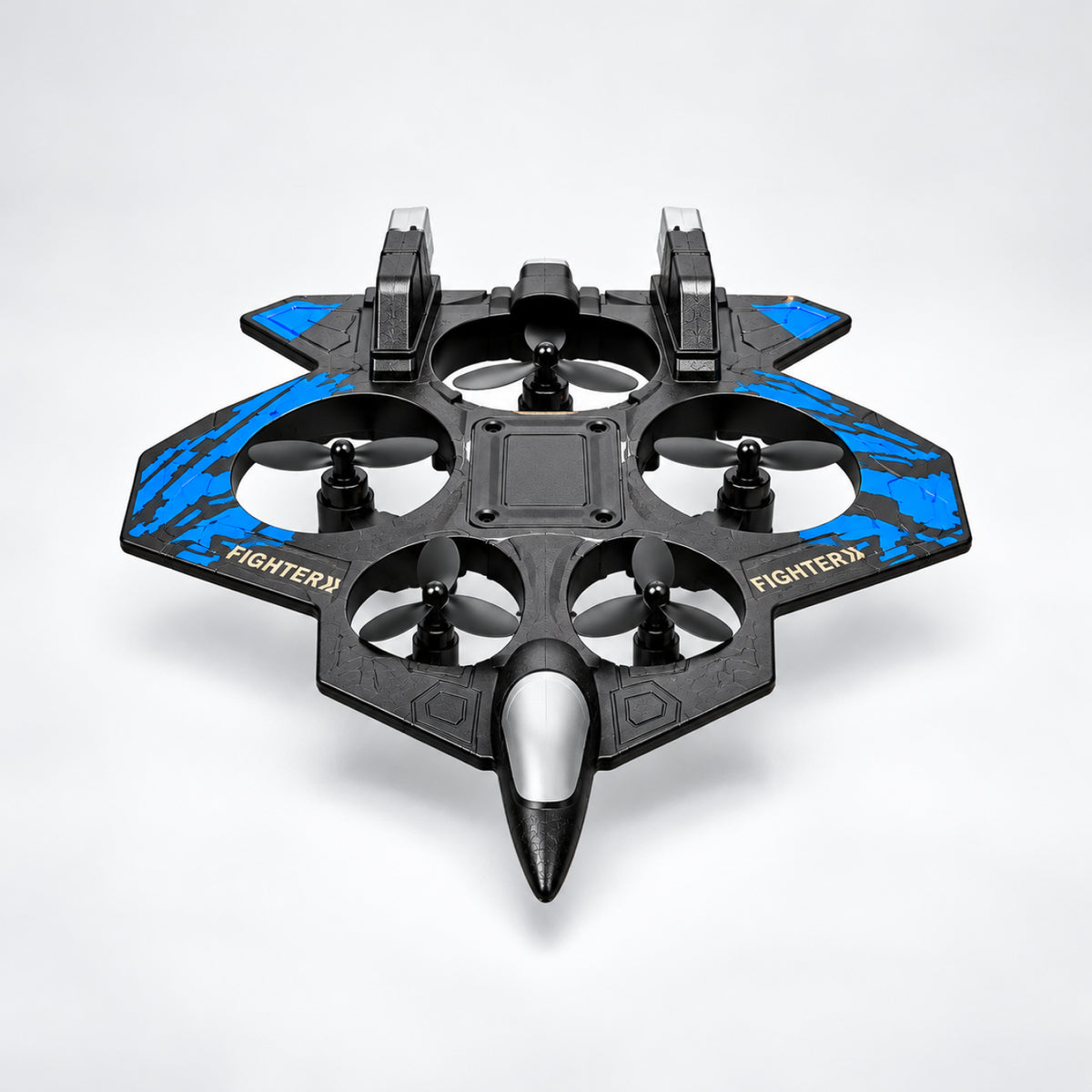 RC Fighter Drone – 2.4GHz Remote Control Flying Aircraft with Propeller Guards