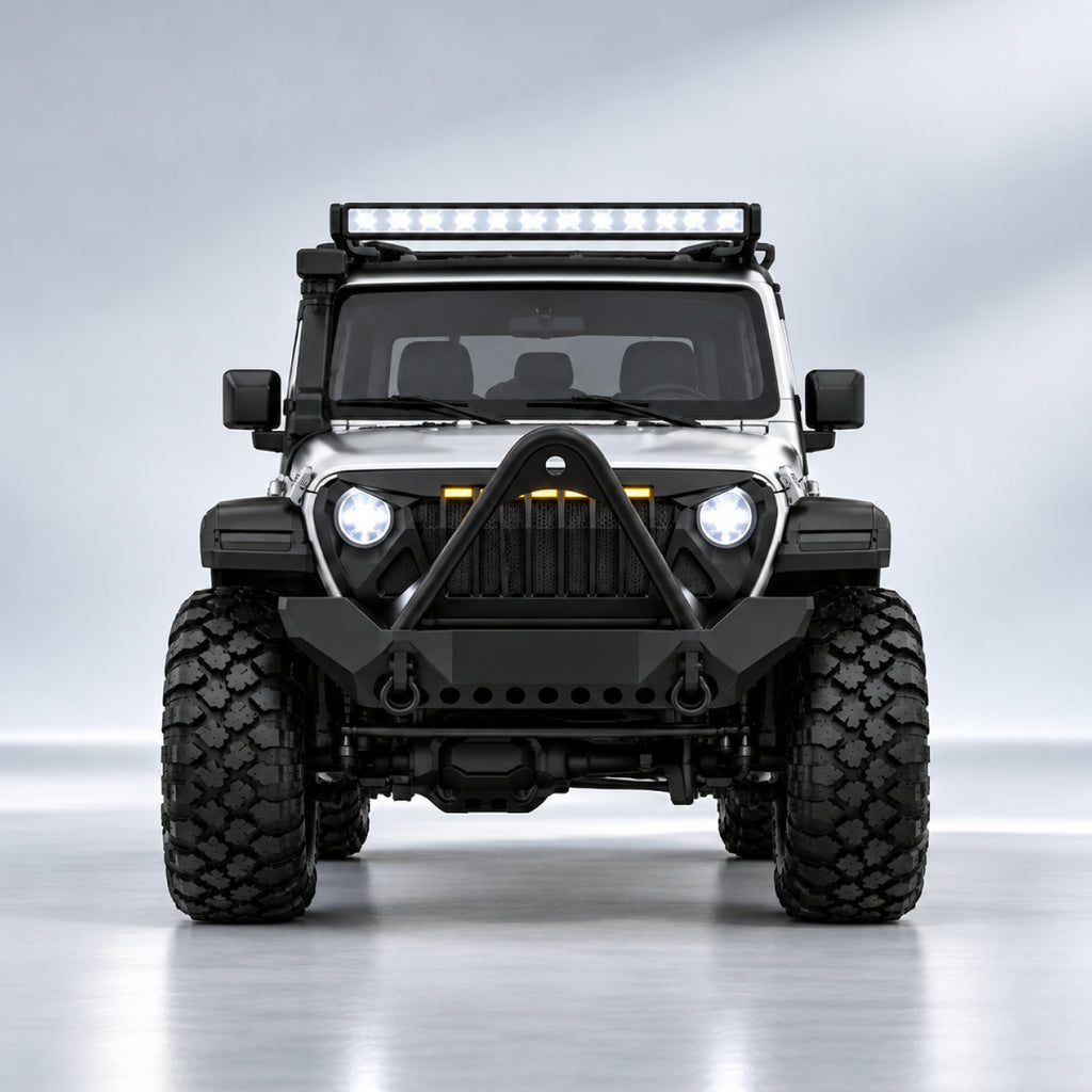 RC Jeep Rubicon Monster Truck – 1:16 Scale 4WD Remote Control Off-Road SUV (White Edition)