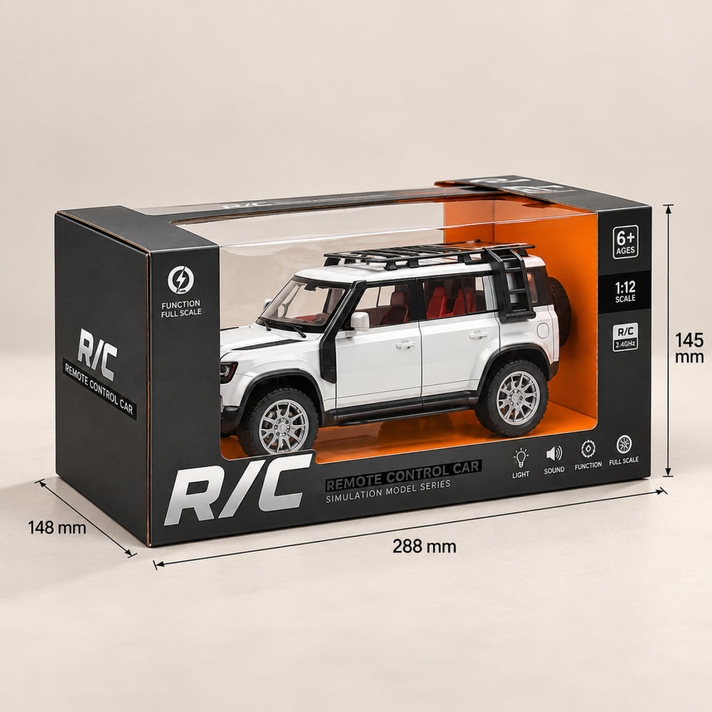 RC Die-Cast SUV – 2.4GHz Remote Control Off-Road Car with Lights, Opening Doors & Smoke Effect