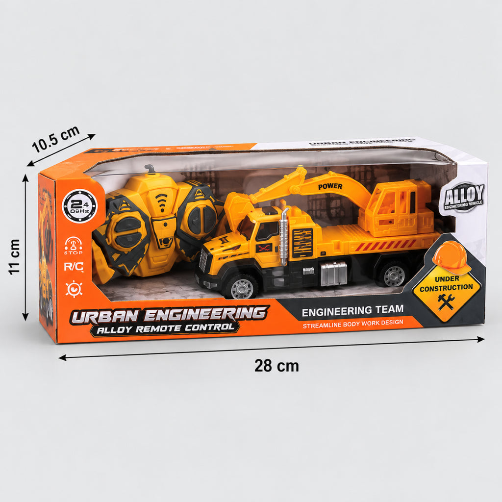 RC Alloy Engineering Crane Truck – Rechargeable Remote Control Construction Vehicle