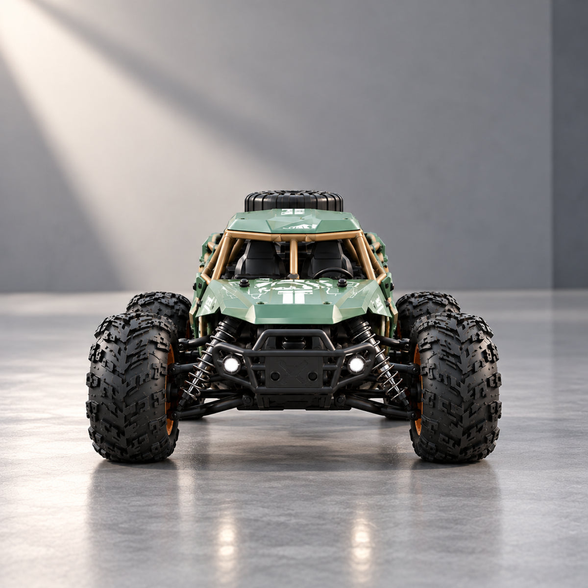 RC Off-Road Rock Crawler Truck – 4WD High-Speed Remote Control Monster Truck with LED Headlights